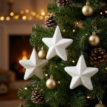 Product Star white with glitter 11.5cm