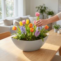 Product Plant bowl 39cm x 12.5cm H13cm light grey, 1 piece