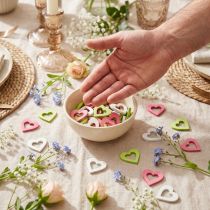 Product Scatter wooden hearts colored assorted 4cm 72 pcs