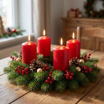 Product Pillar candle 100/100 red 4 pcs