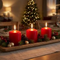Product Pillar Candle 80/80 Red 6 Pcs
