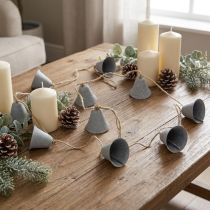 Product Decorative garland with bells Gray 6cm