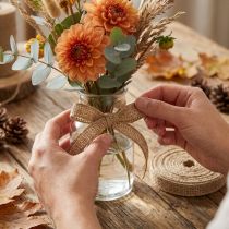 Product Decorative ribbon jute natural 12mm rustic decorative jute ribbon 10m