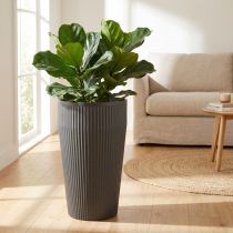 Product Floor vase plastic planter anthracite Ø28cm H46.5cm