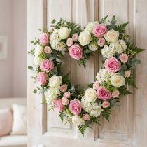 Product Wire heart 30cm wave ring for wall wreath wreath ring heart 10pcs