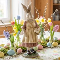 Product Decorative rabbit, female rabbit, basket, Easter eggs, decorative figure, Easter, H37cm