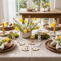 Product Easter decoration rabbit for scattering wood white, natural scatter decoration Easter bunny 96 pcs