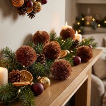 Product Pompoms with Glitter Brown 2.5cm Pompoms 2 Bags – 24pcs