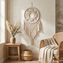 Product Macrame Dreamcatcher Boho Wall Decoration Handmade 29×72cm for Living Room & Bedroom