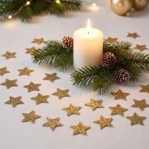 Product Mini glitter star gold 2.5cm 96 pcs
