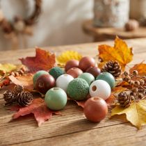 Product Wooden beads/balls for crafting, green assorted, Ø3cm, 36 pieces