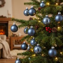 Product Christmas balls glass blue glass ball matt/glossy Ø4cm 60 pieces