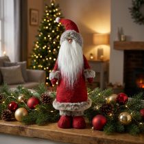 Product Decoration Santa Claus standing Decoration figure Santa Claus Red H41cm
