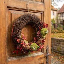Product Dark brown grapevine wreath, Ø35cm, natural wreath, door wreath, wall decoration, decorative wooden wreath, spring wreath, Advent wreath, autumn wreath