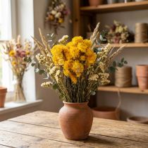 Product Dried yellow strawflower (Helichrysum) dried flower bunch, 100g