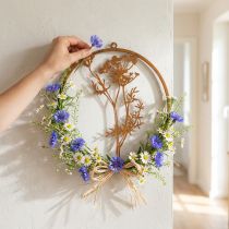 Product Metal ring, rusted metal, decorative ring, wall decoration, dill sprig, Ø38cm