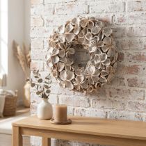 Product 35cm Natural Dried Lotus Flower Wreath for Indoor Decoration