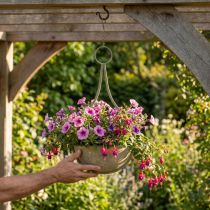 Product Flower basket, hanging basket, metal decoration garden Ø16cm H38cm