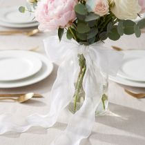 Product Chiffon ribbon organza ribbon decorative ribbon organza white 40mm 20m