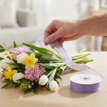 Product Chiffon ribbon organza ribbon organza purple 25mm 20m