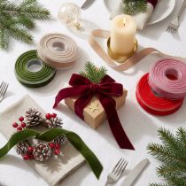 Product Velvet ribbon in various colors 20mm 10m