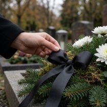 Product Gift ribbon black mourning floral decorative ribbon 15mm 50m