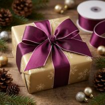 Product Taft Ribbon for Gift Wrapping 40mm Burgundy 50m