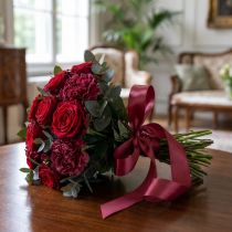 Product Gift ribbon taffeta ribbon decorative ribbon Bordeaux 25mm 50m