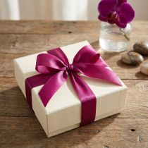Product Berry-Coloured Taft Ribbon 15mm x 50m with Woven Edge for Gift Wrapping and Decorations