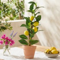 Product Lemon tree in a pot, artificial plant 42cm - Mediterranean decoration artificial tree