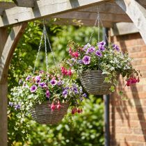 Product Hanging Flower Bowl Wood Natural Grey Ø30cm 2pcs