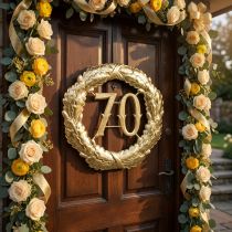 Product Anniversary number 70 in gold Ø40cm