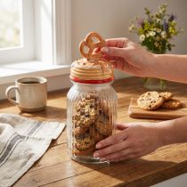 Product Bonboniere Glass Cookie Jar with Lid Pretzel Ø11cm H28.5cm