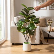 Product Kunst Fiddle Leaf Fig Tree 120 cm, Green Leaves, Indoor Decoration