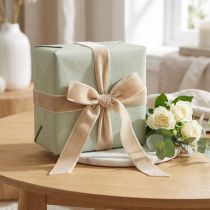 Product Beige Velvet Ribbon 20mm x 10m for Gift Wrapping and Decoration