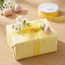 Product Polka dot gift ribbon, perfect finishing touch for gift packages and gift boxes, 1.5cm wide, 20m long