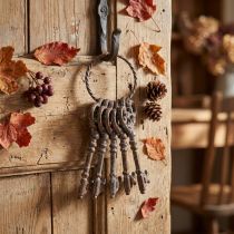 Product Vintage key decoration keychain rust metal H20.5cm