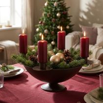 Product Decorative bowl candle holder rod candle holder metal brown Ø31cm