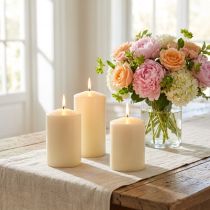 Product Pillar Candle 80/80 Cream 6 Pcs