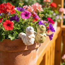 Product Funny worm decoration ceramic caterpillar hanging decoration pot 9x6cm 2pcs