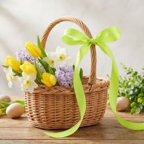 Product Decorative ribbon gift ribbon lime green 15mm 50m