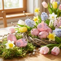 Product Quail Eggs Light Pink 3cm Blown Out Eggs Spring Decoration 50 Pcs