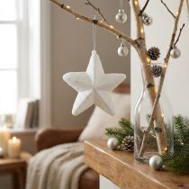 Product Deco star white for hanging 20cm