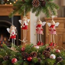 Product Angel as decorative figure 15cm red, white 4 pieces