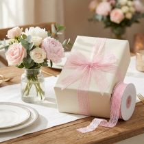 Product Lace ribbon, pink, 20mm x 20m