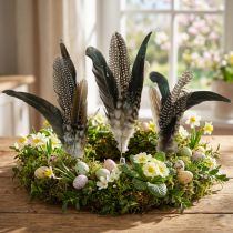 Product Plume on metal spring Spring decoration Real feathers 25cm 5pcs