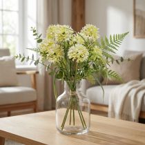 Product Artificial flowers white allium decoration ornamental onions 34cm 3pcs in bunch