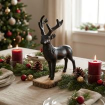 Product Deco Deer Deco Reindeer Metal Wood Black H25cm