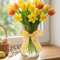Product Gift ribbon Easter decorative ribbon Easter eggs yellow 40mm 20m