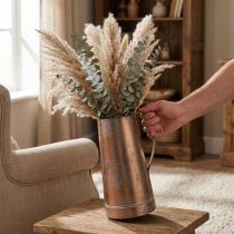 Product Vintage decorative vase in copper look, rustic decorative jug for dried flowers and artificial plants, H36cm W21cm